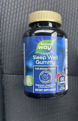 Gomosa Natures Way Sleep Well - 60 piezas sabor bayas exp/2/26 Foto 1 de 2