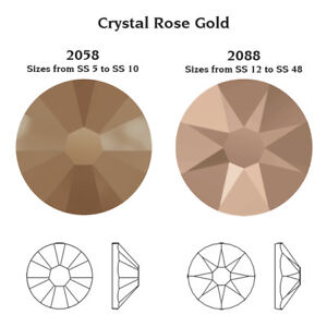 Genuine SWAROVSKI Crystals 2058 & 2088 Foiled Flat Backs No Notfix * Many Colors