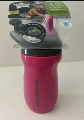 New Tommee Tippee  9oz  / 260ml Insulated Sportee Bottle 12m+  -Pink- - Image 1 of 4