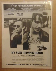 RIVER PHOENIX My Own Private Idaho KEANU REEVES Film Magazine Print Advertising - Picture 1 of 1
