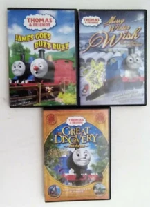 Lote de 3 DVDs Thomas & Friends Buzzbuzz, The Great Discovery, Merry Winter Wish - Imagen 1 de 3
