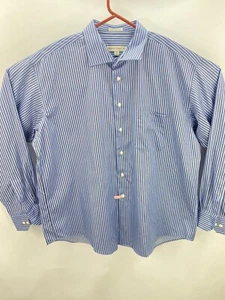 Pronto Uomo Men's Striped Cotton Spread Collar Button Up Shirt Sz XXL - Picture 1 of 4