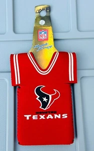 COOL NEW HOUSTON TEXANS FOOTBALL INSULATED BEER BOTTLE COOLER HOLDER KOOZIE - Picture 1 of 4