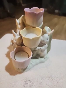 Lenox Occasions Easter Tulip Tealight Votive Candle Holder Spring Bunny Decor - Bild 1 von 5