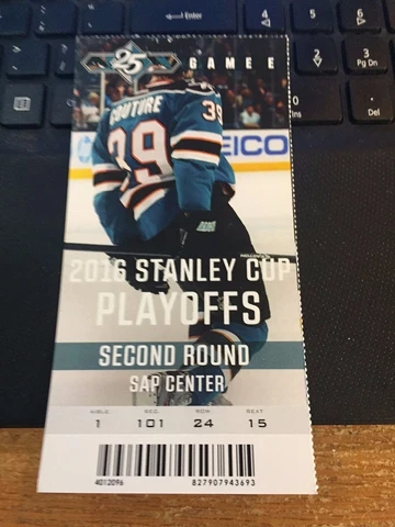 2016 SAN JOSE SHARKS VS NASHVILLE PREDATORS TICKET STUB PLAYOFFS GAME #1 Cover