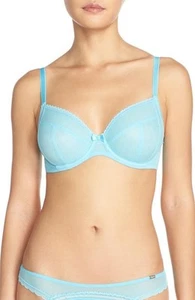 NWOT aqua  Chantelle underwire sheer bra 30D  1471 - Picture 1 of 1