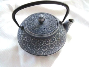Tetsubin Japanese Primula Blue Floral Cast Iron Teapot With Infuser - Picture 1 of 5