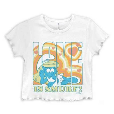 Top corto con bordes de lechuga Flower Love Foto 1 de 2