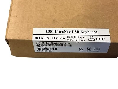 Nuevo TECLADO USB ULTRANAV INGLÉS NEGRO Genuino Lenovo IBM SK-8845CR 01LK259 REINO UNIDO Foto 1 de 2