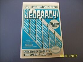 JEOPARDY JUNIOR EDITION NES 8 Bit Nintendo Vidpro Card