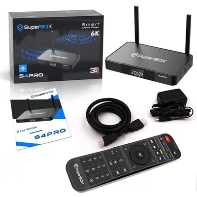 Superbox S4 Pro Smart Media Player mit BT Sprachbefehl Fernbedienung Brandneu 2025 - Bild 1 von 4