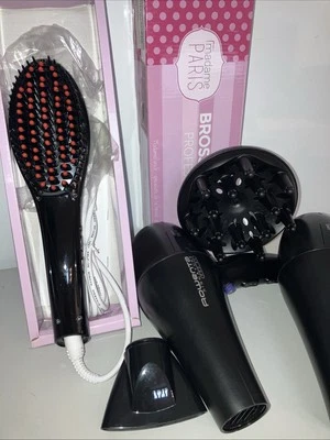 3 St Set Haartrockner Rowenta /  Glättbürste Madame Paris - Bild 1 von 4