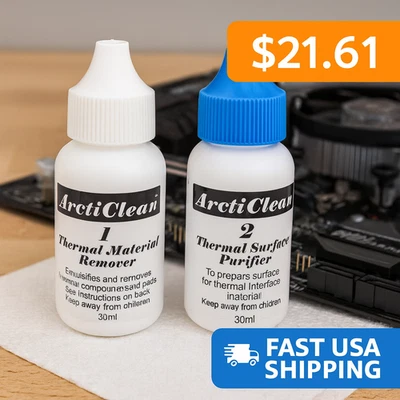 Kit removedor y purificador de pasta térmica 60 ml | Compuesto disipador térmico CPU GPU limpio Foto 1 de 3