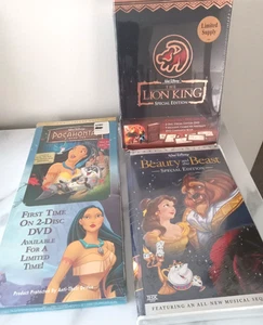 Disney Lion King Special Ed. Set, Pocahontas Long DVD, Beauty&Beast, SEALED (3) - Picture 1 of 11