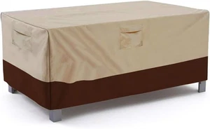 Large Rectangular Beige & Brown Patio Table Cover 72 x 44 x 23'' - Picture 1 of 5