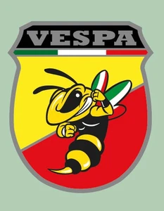 Vespa Emblem Kaskade Aufkleber Logo Wespe-Italo-Türkisgrün - Bild 1 von 3
