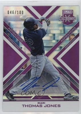 2016 Panini Elite Extra Edition Aspirations Purple /100 Thomas Jones #92 Auto - Image 1 of 2