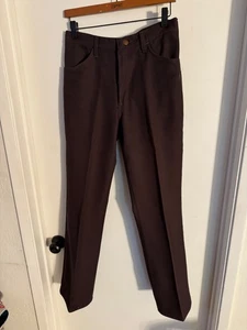 Vintage "Wrangler brown polyester, 1970s throw back pants. Size 31 x 32 - Picture 1 of 7