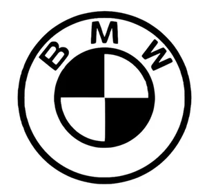 2x Bmw Emblem Auto Sticker Schwarz Aufkleber 10x10cm - Picture 1 of 2