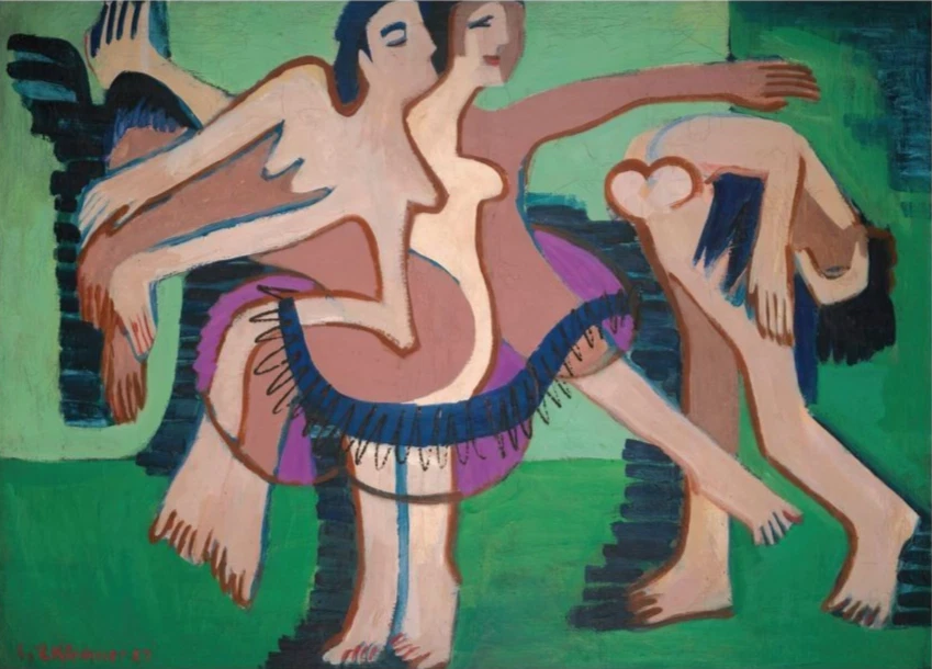Ernst Ludwig Kirchner Tanzgruppe (Dance Group) : Archival Quality Art Print 1929 - Image 1 of 2