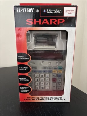 Sharp EL-1750V Electronic Printing Calculator 12-Digit 2-Color, - Image 1 of 4