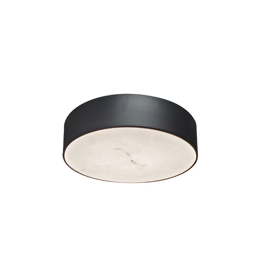 Dainolite Walsh 1LT LED 12" Flush Mount, Black/Alabaster - WSH-1220LEDFH-MB - Image 1 of 1