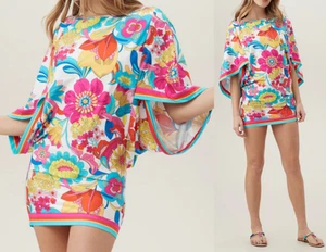 Trina Turk Monaco Fontaine Blumen Strand Tunika Cover Up Minikleid Gr. M $ 152 - Bild 1 von 16