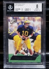 2000 PRESS PASS TOM BRADY #37 ROOKIE CARD BGS GRADE (8) WITH (9.5) CENTERING📈🔥