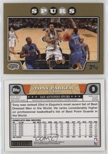 2008-09 Topps Gold Border /2008 Tony Parker #9 HOF