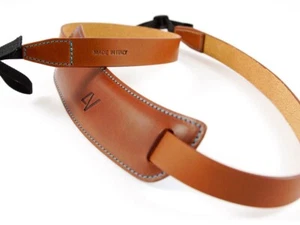 SANGLE CUIR ARTISANAL CLASSIC M -40%! CONFORT NATURAL/CYAN APPAREIL MOYEN FORMAT - Picture 1 of 8