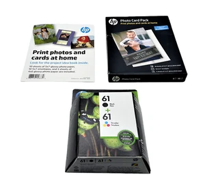 HP 61 Blk +61 Tri-Color Combo Pack Ink Cartridge Exp5 2016 CR259FN Sealed/New - Picture 1 of 5
