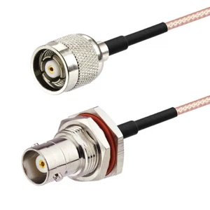 Cable adaptador mamparo RP-TNC macho a BNC hembra RG316 coleta 15 cm para inalámbrico - Imagen 1 de 4