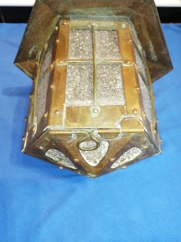 Early 20th C Arts And crafts Hexagonal Hall Lantern Cover