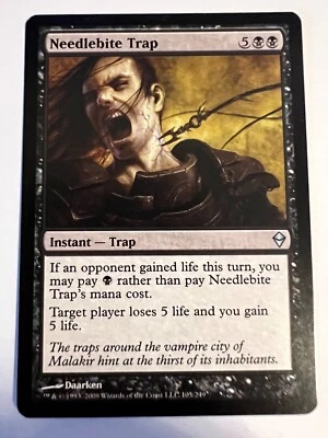 MTG Magic The Gathering Zendikar Needlebite  Trap Uncommon LP - Image 1 of 2