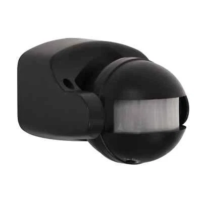 sensore rilevatore di movimento crepuscolare parete esterno nero IP44 - Immagine 1 di 4