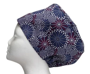 Fourth Of July Fireworks Scrub Cap Hat Doctor Theatre Nurse ODP Vet Hospital - Bild 1 von 1