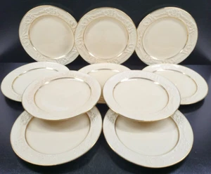 10 Adams Della Monte Gold Trim Luncheon Plate Set Antique Cherubs Titian England - Picture 1 of 24