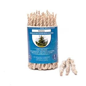 Handmade In Nepal Himalayan Cedar Rope Incense Natural Sweet Woody Fragrance - Picture 1 of 19