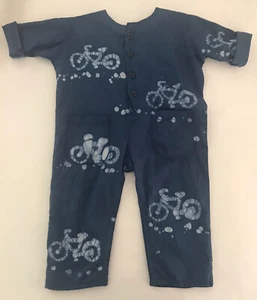 Tuta batik blu Robin Wear Santa Monica fatta a mano per bambini art to wear taglia L - Foto 1 di 7