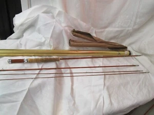 Vintage Phillipson Paramount Bamboo 4 piece Fly Fishing Rod original Case - Picture 1 of 12
