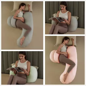 Weiches Schwangerschaftskissen mit abnehmbarem verstellbarem Umstands-Körperkissen für Frauen - Bild 1 von 61