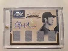 2011 Prime Cuts Timeline Clayton Kershaw Autograph Quad Jersey Relic 2/5