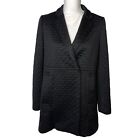 Margaret O’leary Womens Jacket Black Size Medium Quilted Snap Front Lined