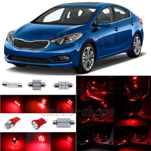 8pcs Brilliant Red LED Interior Light Package Fit For 2010-2015 Kia Forte - Picture 1 of 8