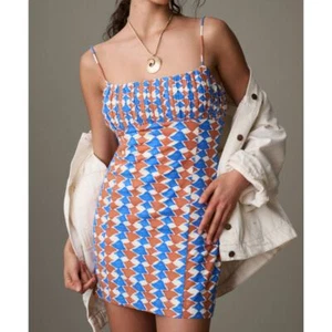 Anthropologie Maeve The Ophelia Sleeveless Linen Slim Mini Dress | Sz 10  NWT  - Picture 1 of 5