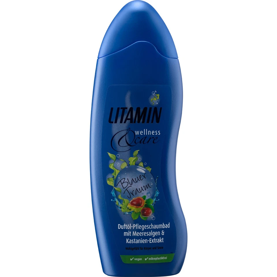 DUSCHGEL Litamin Wellness und Care Blauer Traum Meeresalgen und Kastanien 750ml
