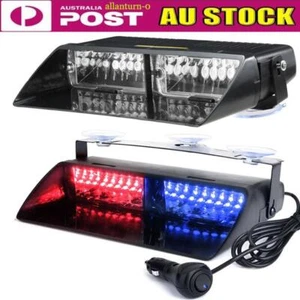 16 LEDs Red Blue Car Police Strobe Flash Light Dash Urgency Flashing Lamp DC 12V - Picture 1 of 14