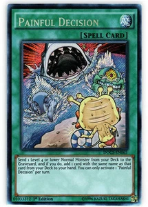 *** PAINFUL DECISION *** (MINT/NM) SECRET RARE FIRST EDITION DOCS-EN065 YUGIOH! - Picture 1 of 1