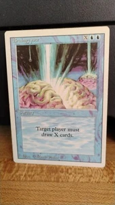 BRAINGEYSER Magic the Gathering MTG Sorcery Vintage White Border Trading Card - Picture 1 of 2