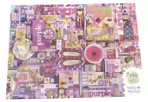 NEW Cobble Hill Shelley Davies The Rainbow Project PURPLE Collage 1000 Puzzle - Picture 1 of 12